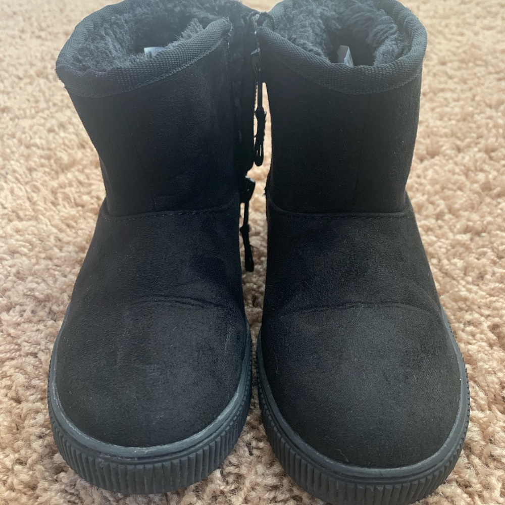 Cat & Jack black boots for boys from Target.